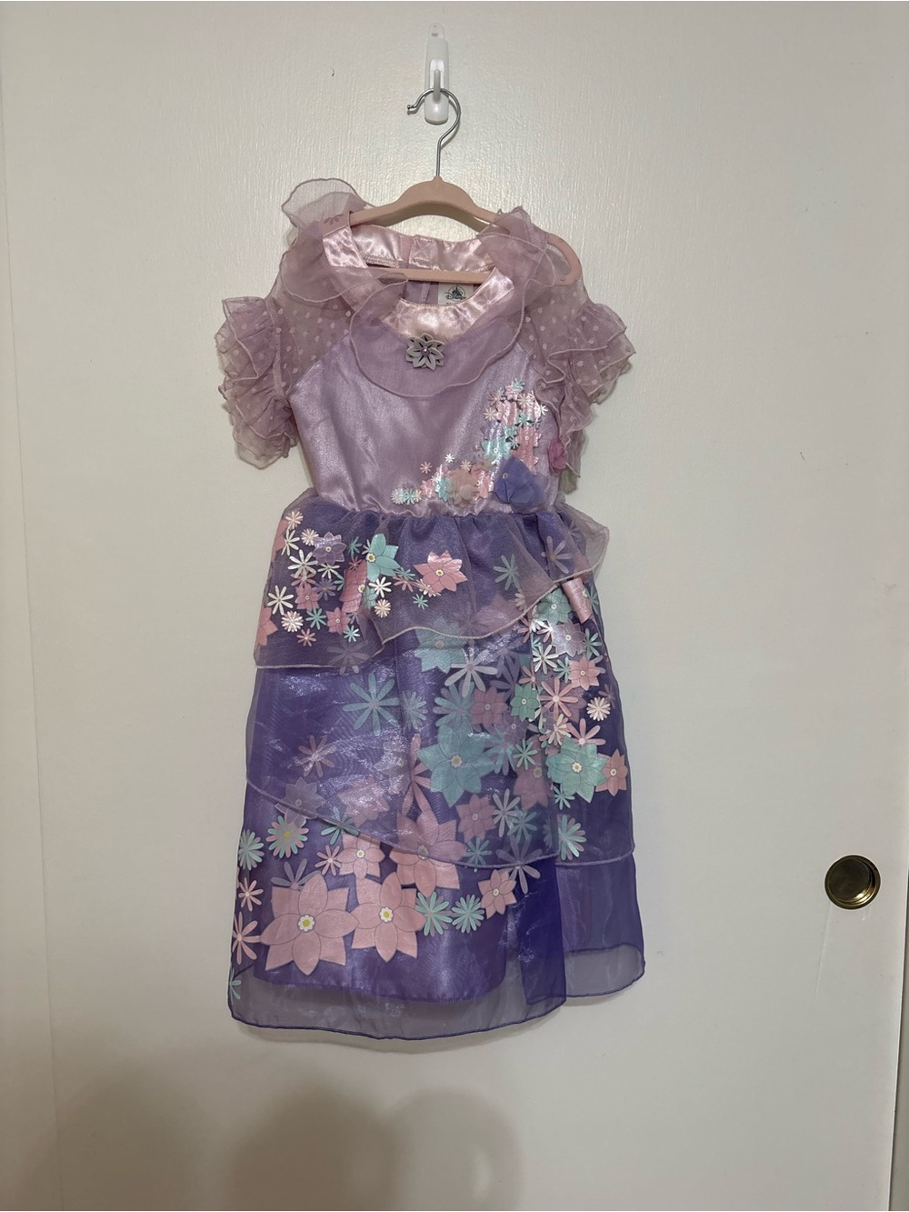 Disney Store Encanto Costume
Isabella Madrigal Purple Floral
Dress Ruffle Kids